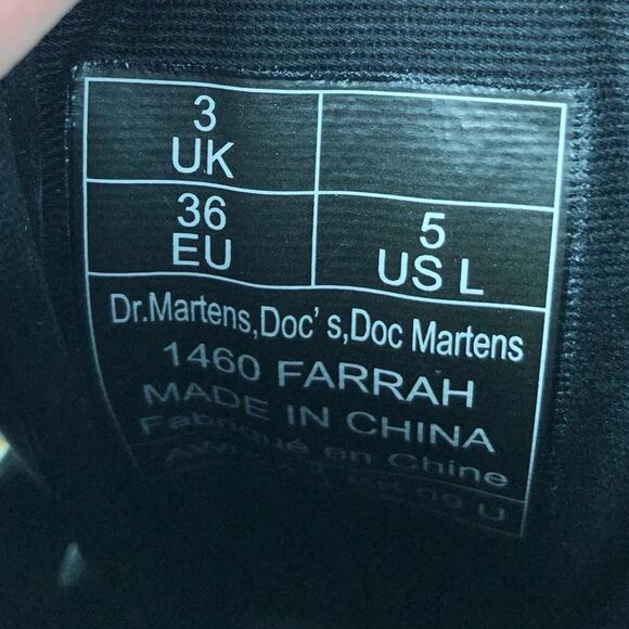 NEW Dr Martens Black Chunky Glitter 1460 Farrah Lace Up Boots Women’s 5 Shoes - Picture 11 of 11